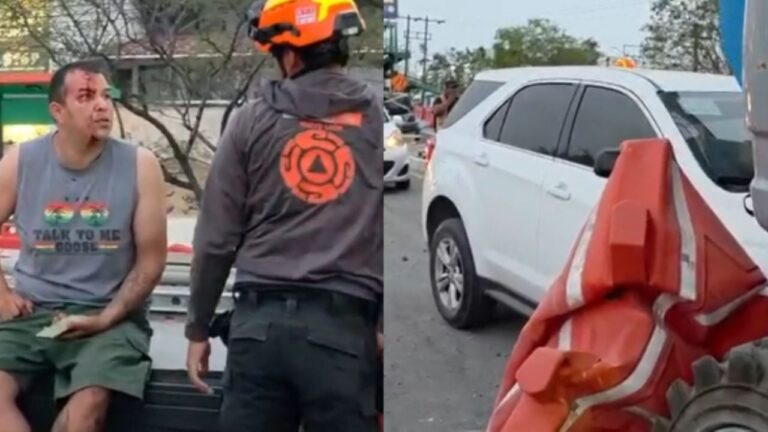 Conductor choca contra plataforma de elevación en zona de obras del Metro Línea 6 en Guadalupe