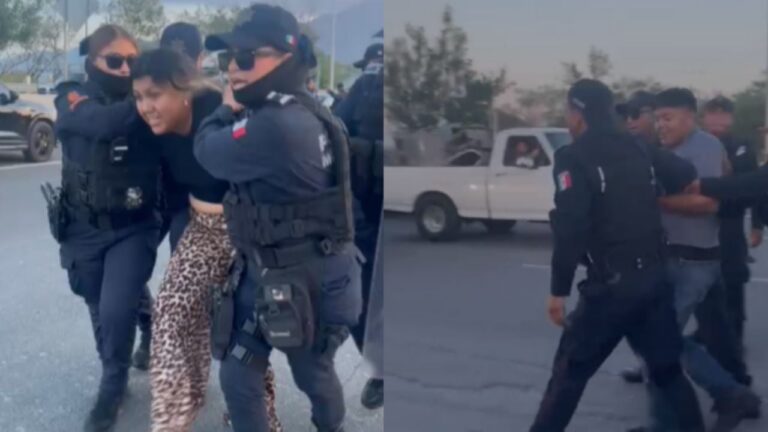 Tres detenidos tras bloqueo en Guadalupe, NL, por fuga de aguas negras sin reparar