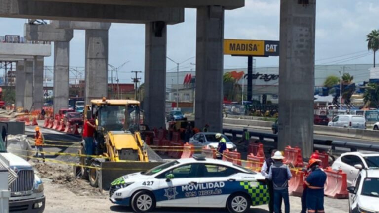 Fuga de gas en obras de la Línea 6 del Metro obliga a evacuar a 550 personas en San Nicolás de los Garza