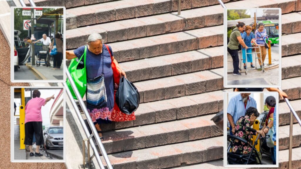 Banquetas y transporte, un viacrucis para discapacitados en NL Persona en silla de ruedas enfrentando obstáculos en banquetas deterioradas del área metropolitana de Monterrey