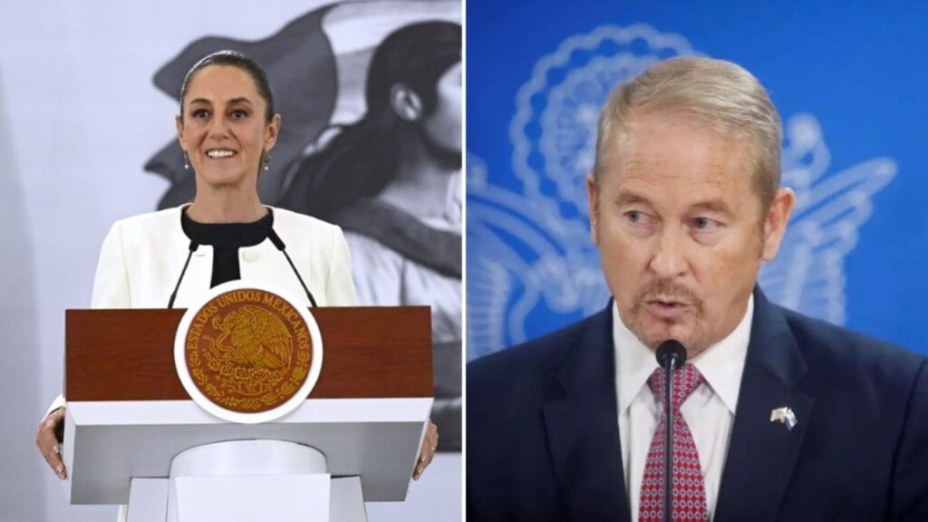 Embajador de Estados Unidos Ronald Johnson da bienvenida a la presidenta Claudia Sheinbaum para la Final del Mundial 2026 en Nueva York
