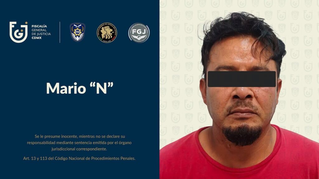 Capturan en Nuevo León a presunto feminicida de CDMX tras dos meses prófugo Operativo de captura de presunto feminicida Mario N en el municipio de Juárez, Nuevo León, realizado por elementos de la Fiscalía de CDMX y Nuevo León