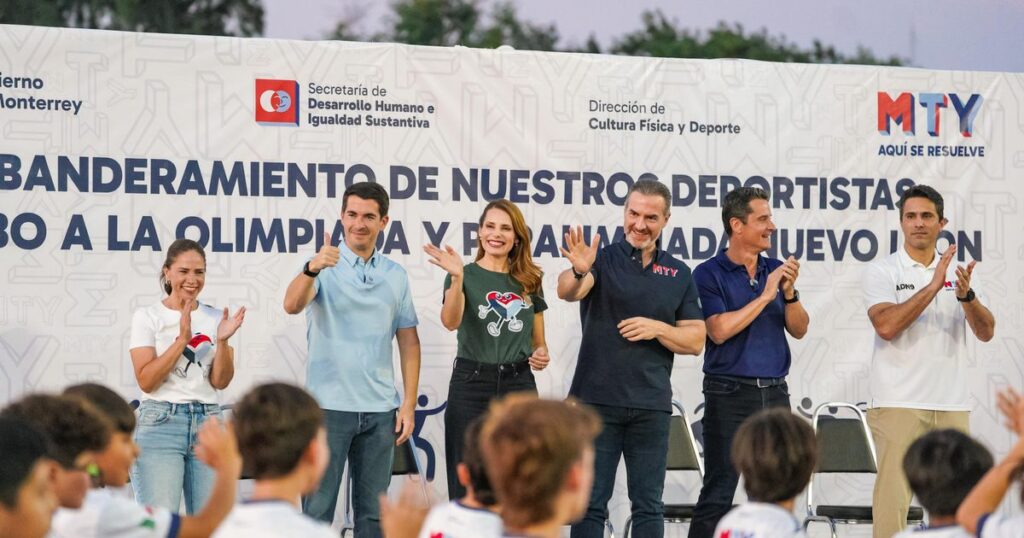 Ceremonia de abanderamiento de la delegación de Monterrey para la Olimpiada Nuevo León 2026 con 739 atletas