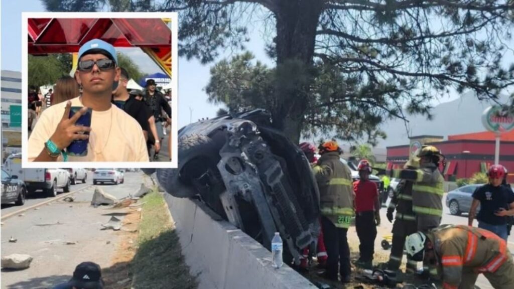 Carretera Nacional en Nuevo León, zona donde ocurrió el accidente fatal que dejó un joven muerto y cinco heridos
