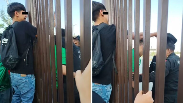 Video capta cómo un joven quita la gorra a un policía de Fuerza Civil durante el FIFA Fan Fest en Monterrey Video capta cómo un joven quita la gorra a un policía de Fuerza Civil durante el FIFA Fan Fest en Monterrey
