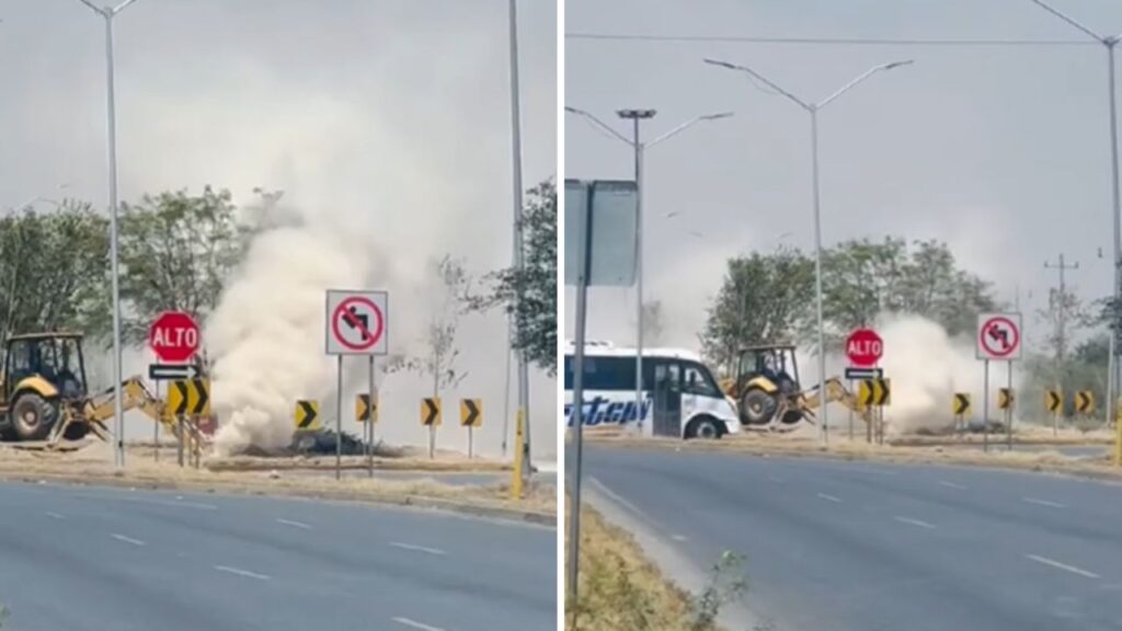 Mega-fuga de gas en García: cierran avenida Lincoln Fuga de gas en avenida Lincoln en García, Nuevo León, provocada por retroexcavadora que dañó tubería de gas