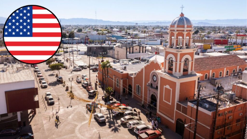 Vista de la ciudad de Mexicali, Baja California, en la frontera con Estados Unidos